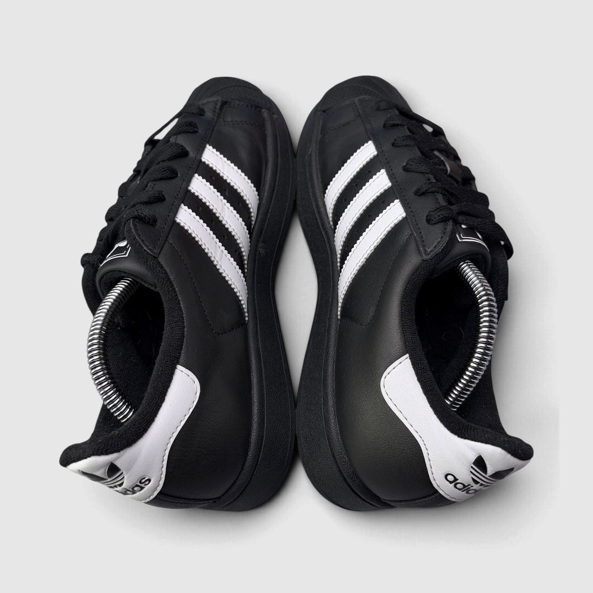 Adidas Superstar II Black White, buty sportowe damskie w bardzo dobrym stanie rozmiar 38 2/3, widok z góry