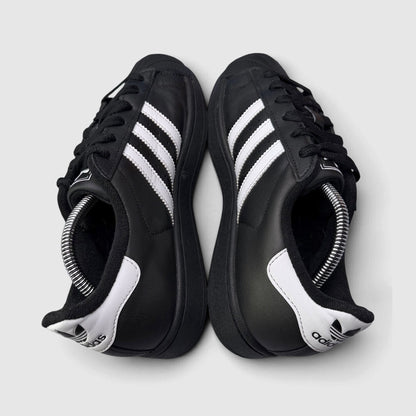 Adidas Superstar II Black White, buty sportowe damskie w bardzo dobrym stanie rozmiar 38 2/3, widok z góry