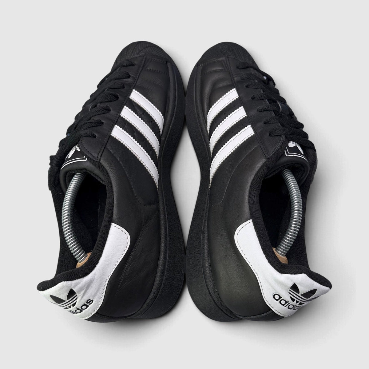 Adidas Superstar II Black White, buty sportowe męskie w bardzo dobrym stanie rozmiar 44 2/3, widok z góry