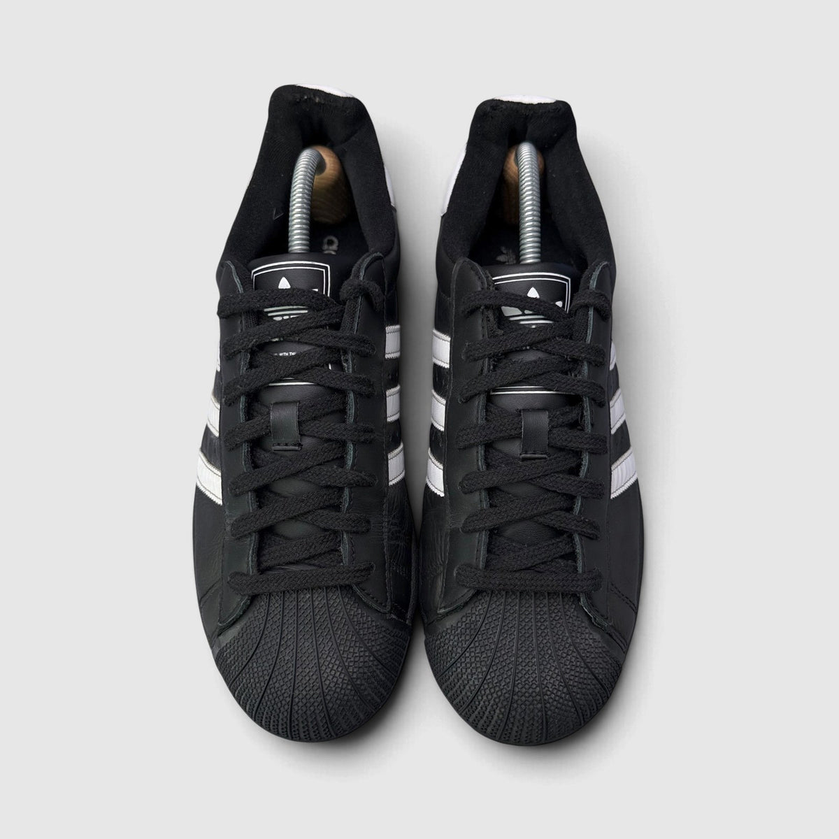 Adidas Superstar II Black White, buty sportowe męskie w bardzo dobrym stanie rozmiar 42 2/3, widok z góry