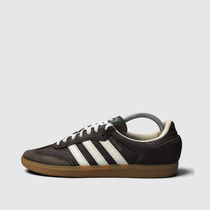 Adidas Samba Dark Brown, buty sportowe męskie w bardzo dobrym stanie rozmiar 42, boczny profil, lewa strona