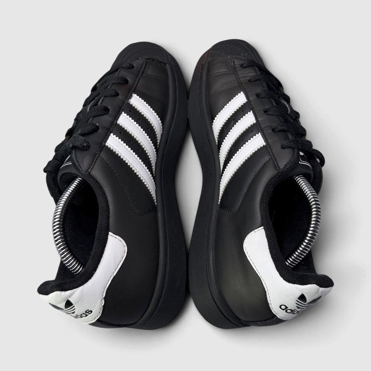 Adidas Superstar II Black White, buty sportowe damskie w bardzo dobrym stanie rozmiar 38 2/3, widok z góry