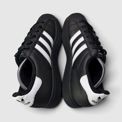 Adidas Superstar II Black White, buty sportowe damskie w bardzo dobrym stanie rozmiar 38 2/3, widok z góry