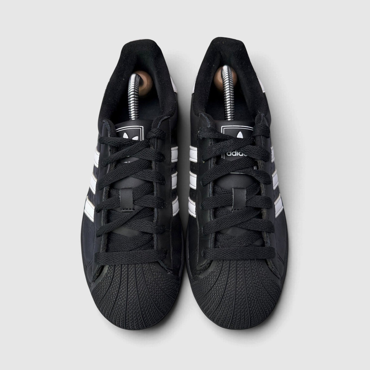 Adidas Superstar II Black White, buty sportowe damskie w bardzo dobrym stanie rozmiar 38 2/3, widok z przodu
