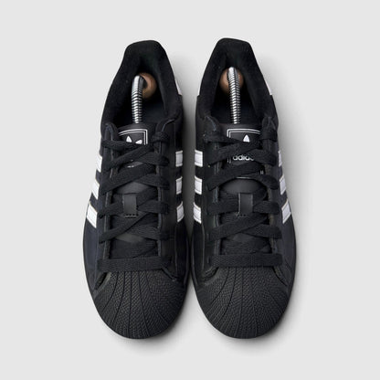 Adidas Superstar II Black White, buty sportowe damskie w bardzo dobrym stanie rozmiar 38 2/3, widok z przodu