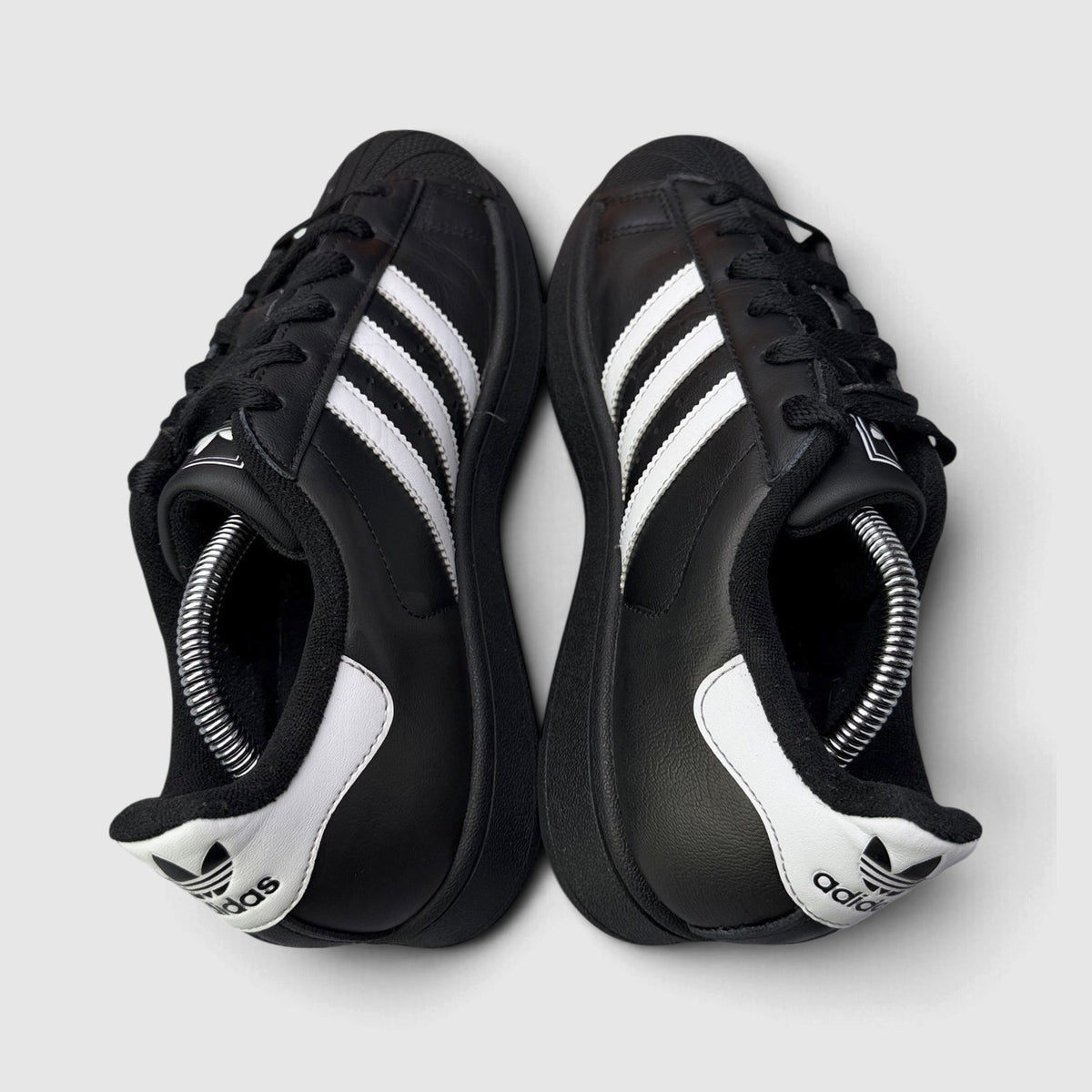 Adidas Superstar II Black White, buty sportowe damskie w bardzo dobrym stanie rozmiar 38 2/3, widok z góry