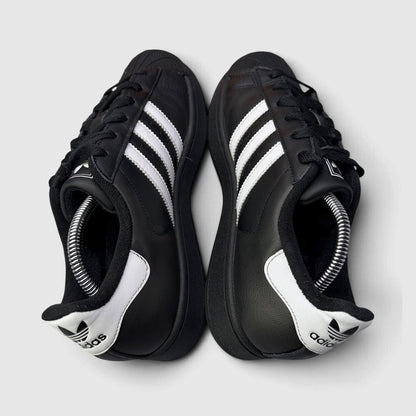 Adidas Superstar II Black White, buty sportowe damskie w bardzo dobrym stanie rozmiar 38 2/3, widok z góry