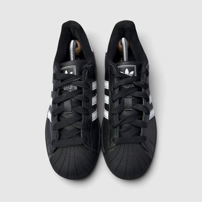 Adidas Superstar II Black White, buty sportowe damskie w bardzo dobrym stanie rozmiar 38 2/3, widok z przodu