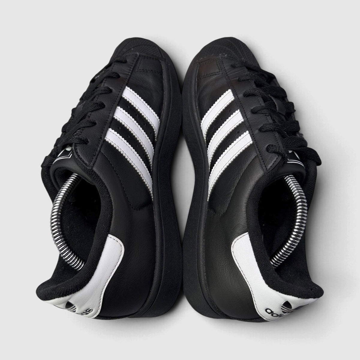 Adidas Superstar II Black White, buty sportowe damskie w bardzo dobrym stanie rozmiar 38 2/3, widok z góry
