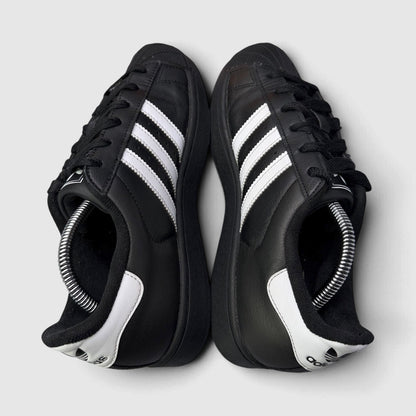 Adidas Superstar II Black White, buty sportowe damskie w bardzo dobrym stanie rozmiar 38 2/3, widok z góry