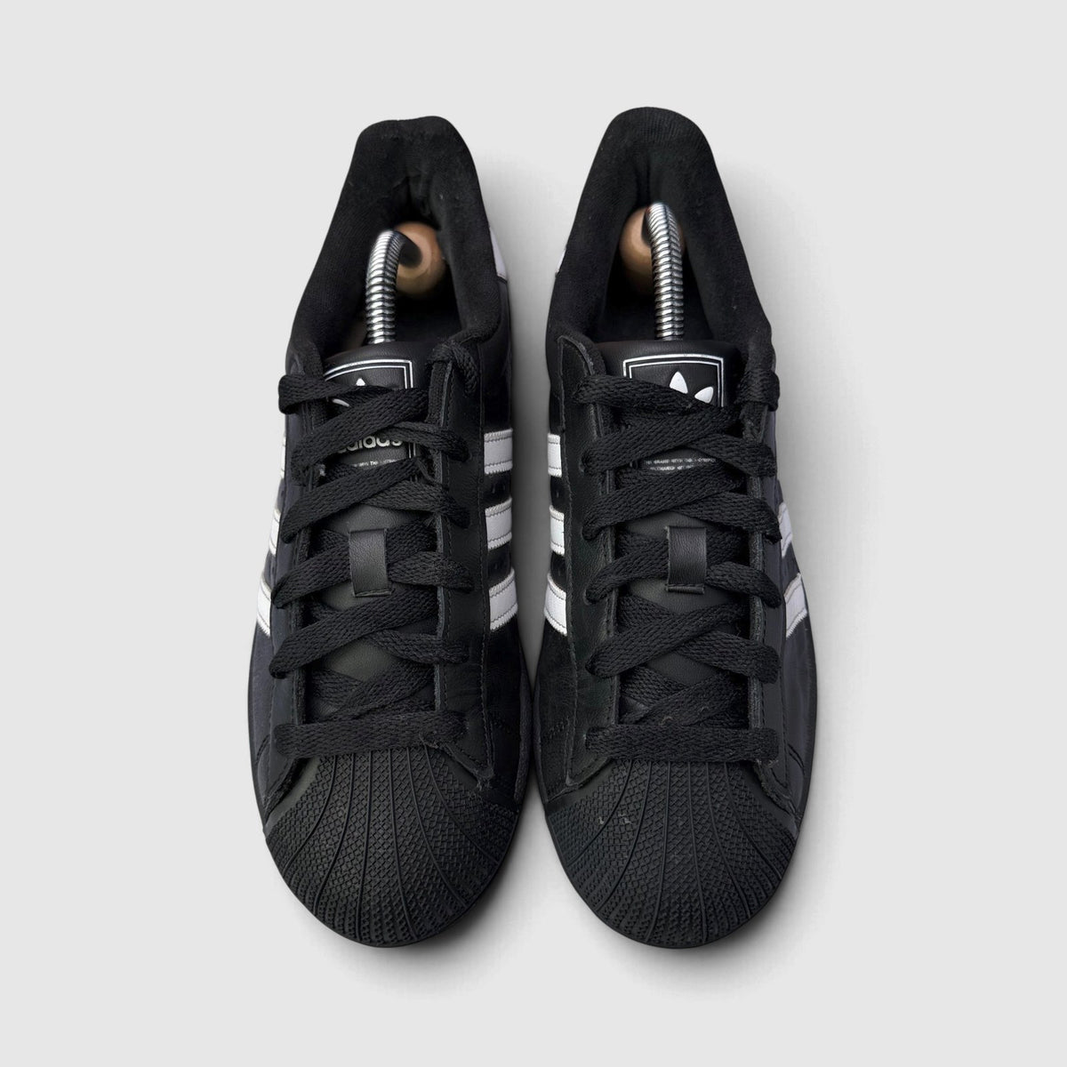 Adidas Superstar II Black White, buty sportowe damskie w bardzo dobrym stanie rozmiar 38 2/3, widok z przodu