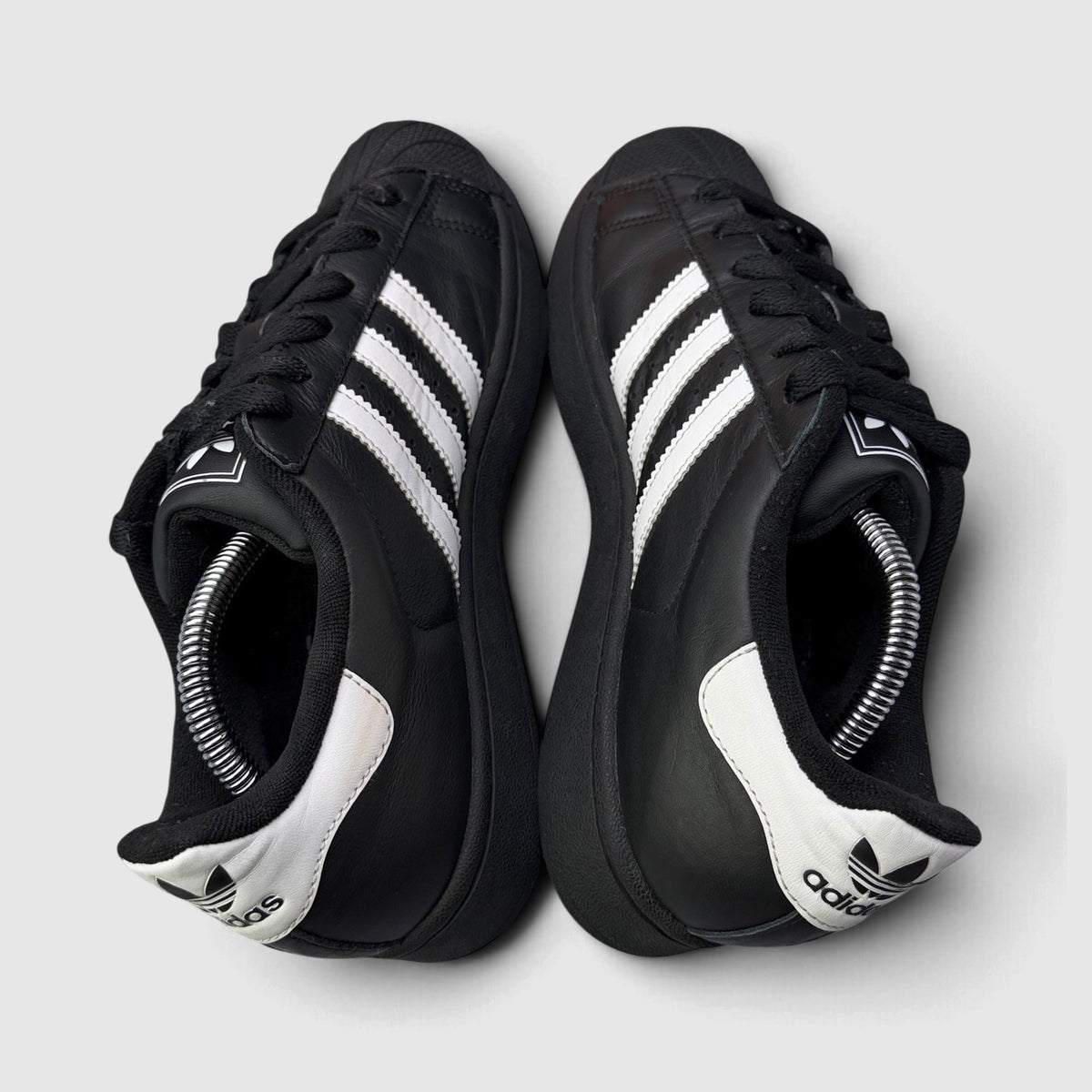 Adidas Superstar II Black White, buty sportowe damskie w bardzo dobrym stanie rozmiar 38 2/3, widok z góry