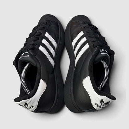 Adidas Superstar II Black White, buty sportowe damskie w bardzo dobrym stanie rozmiar 38 2/3, widok z góry