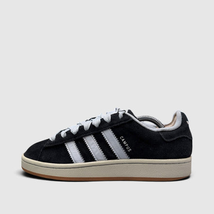 Adidas Campus Black White Gum, buty sportowe damskie w bardzo dobrym stanie rozmiar 39 1/3, boczny profil, lewa strona