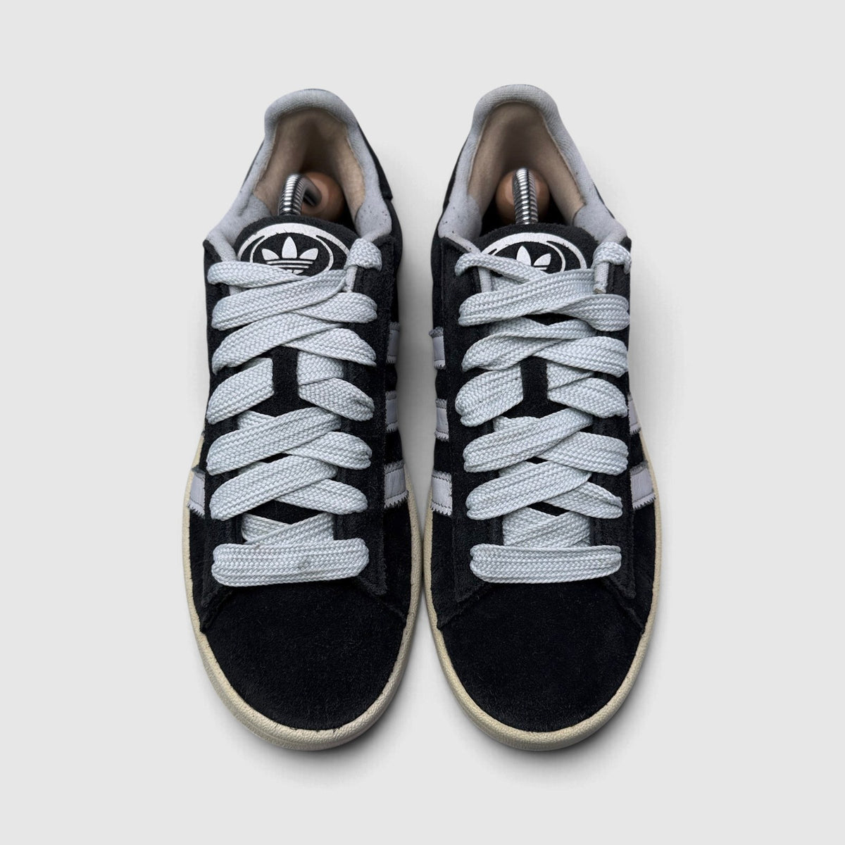 Adidas Campus Black White Gum, buty sportowe damskie w bardzo dobrym stanie rozmiar 39 1/3, widok z góry