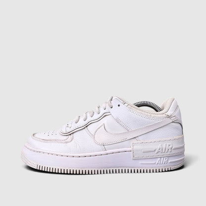 Nike Air Force 1 Low Shadow Triple White, buty sportowe damskie w bardzo dobrym stanie rozmiar 40, boczny profil, lewa strona