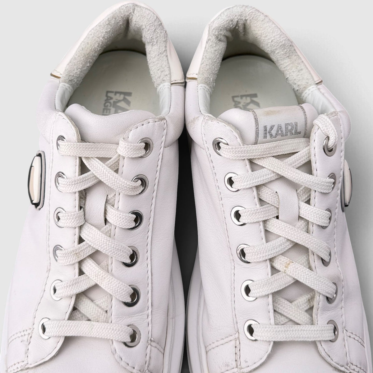 Karl Lagerfeld Sneakers, buty sportowe damskie w bardzo dobrym stanie rozmiar 37, widok z góry