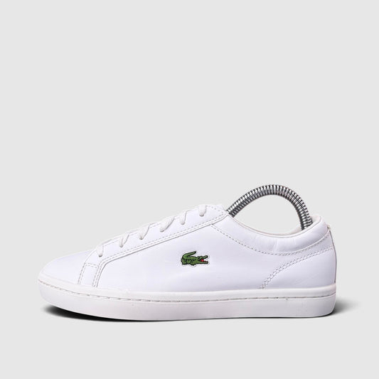 Lacoste Straight Set, buty sportowe damskie w bardzo dobrym stanie rozmiar 37, boczny profil, lewa strona