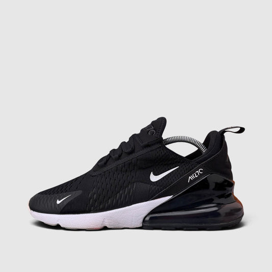 Nike Air Max 270 Black/White, buty sportowe męskie w bardzo dobrym stanie rozmiar 43, boczny profil, lewa strona