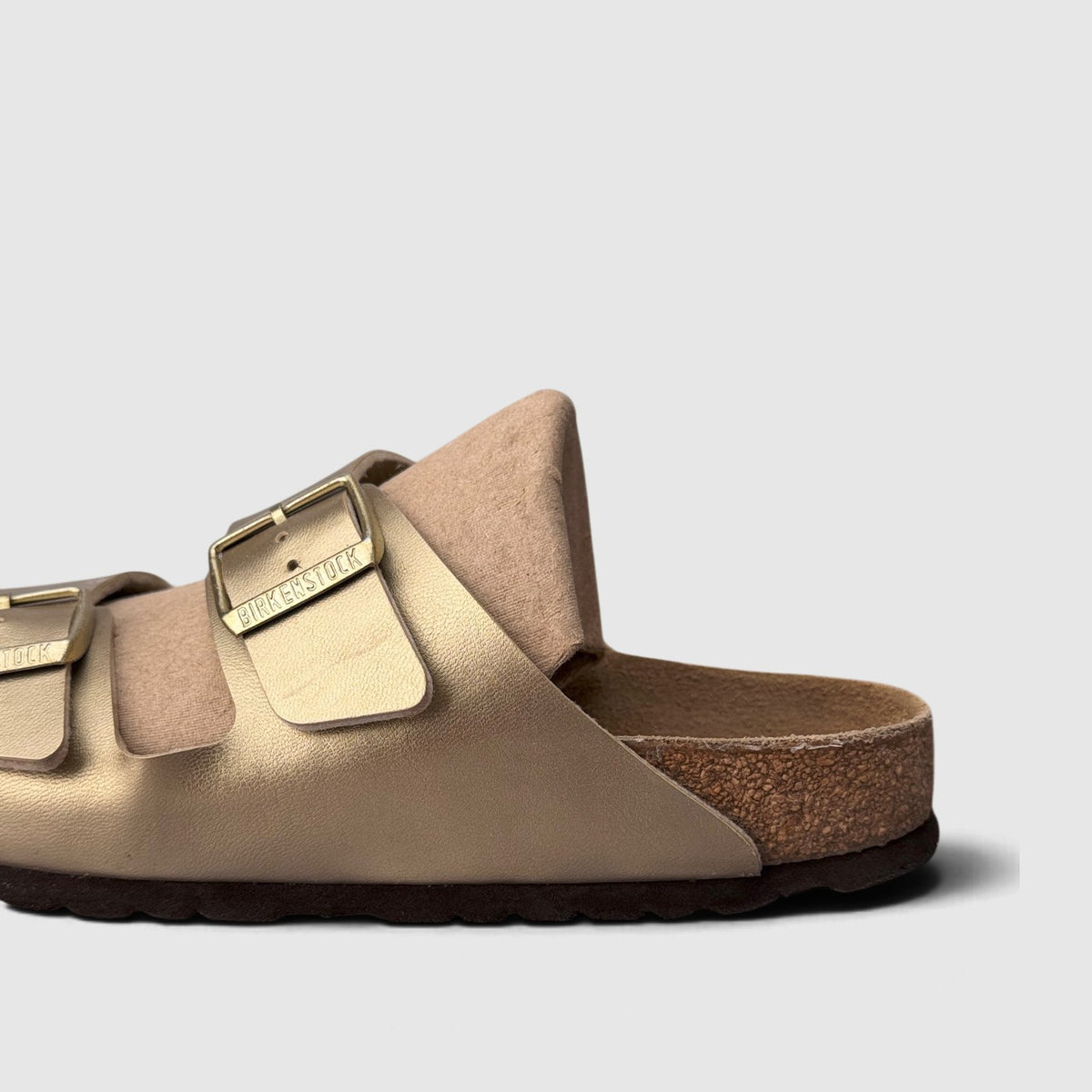 Birkenstock Arizona, sandały damskie w bardzo dobrym stanie rozmiar 41, boczny profil, lewa strona