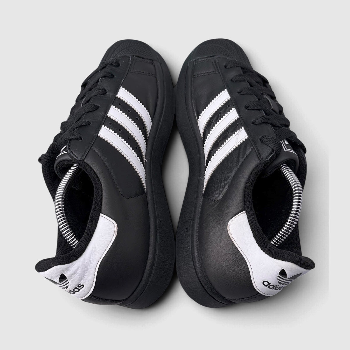 Adidas Superstar II Black White, buty sportowe damskie w bardzo dobrym stanie rozmiar 38 2/3, widok z góry