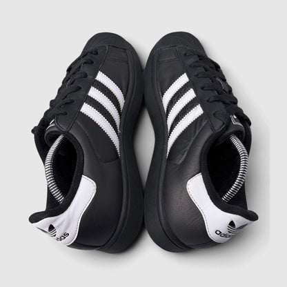 Adidas Superstar II Black White, buty sportowe damskie w bardzo dobrym stanie rozmiar 38 2/3, widok z góry