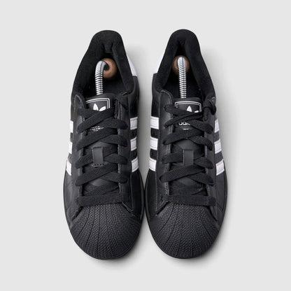 Adidas Superstar II Black White, buty sportowe damskie w bardzo dobrym stanie rozmiar 38 2/3, widok z góry