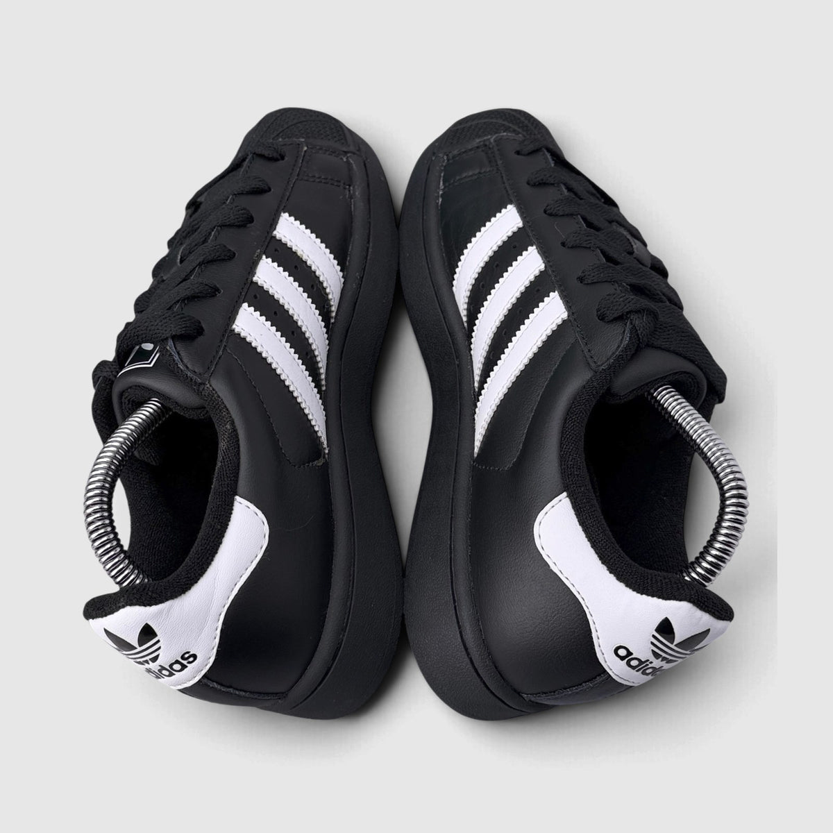 Adidas Superstar II Black White, buty sportowe damskie w bardzo dobrym stanie rozmiar 36, widok z góry