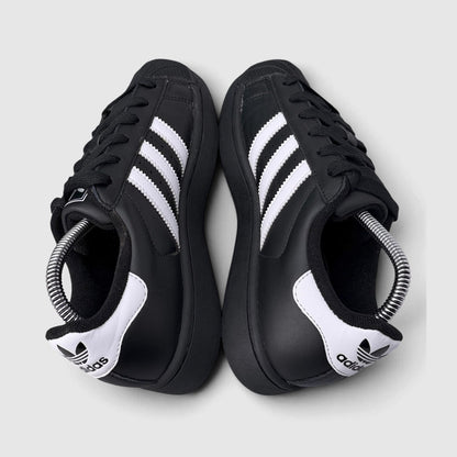 Adidas Superstar II Black White, buty sportowe damskie w bardzo dobrym stanie rozmiar 36, widok z góry