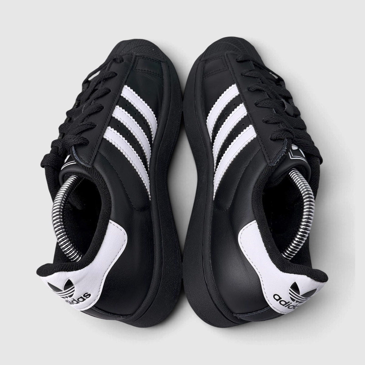 Adidas Superstar II Black White, buty sportowe damskie w bardzo dobrym stanie rozmiar 38, widok z góry