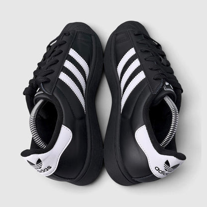 Adidas Superstar II Black White, buty sportowe damskie w bardzo dobrym stanie rozmiar 38, widok z góry