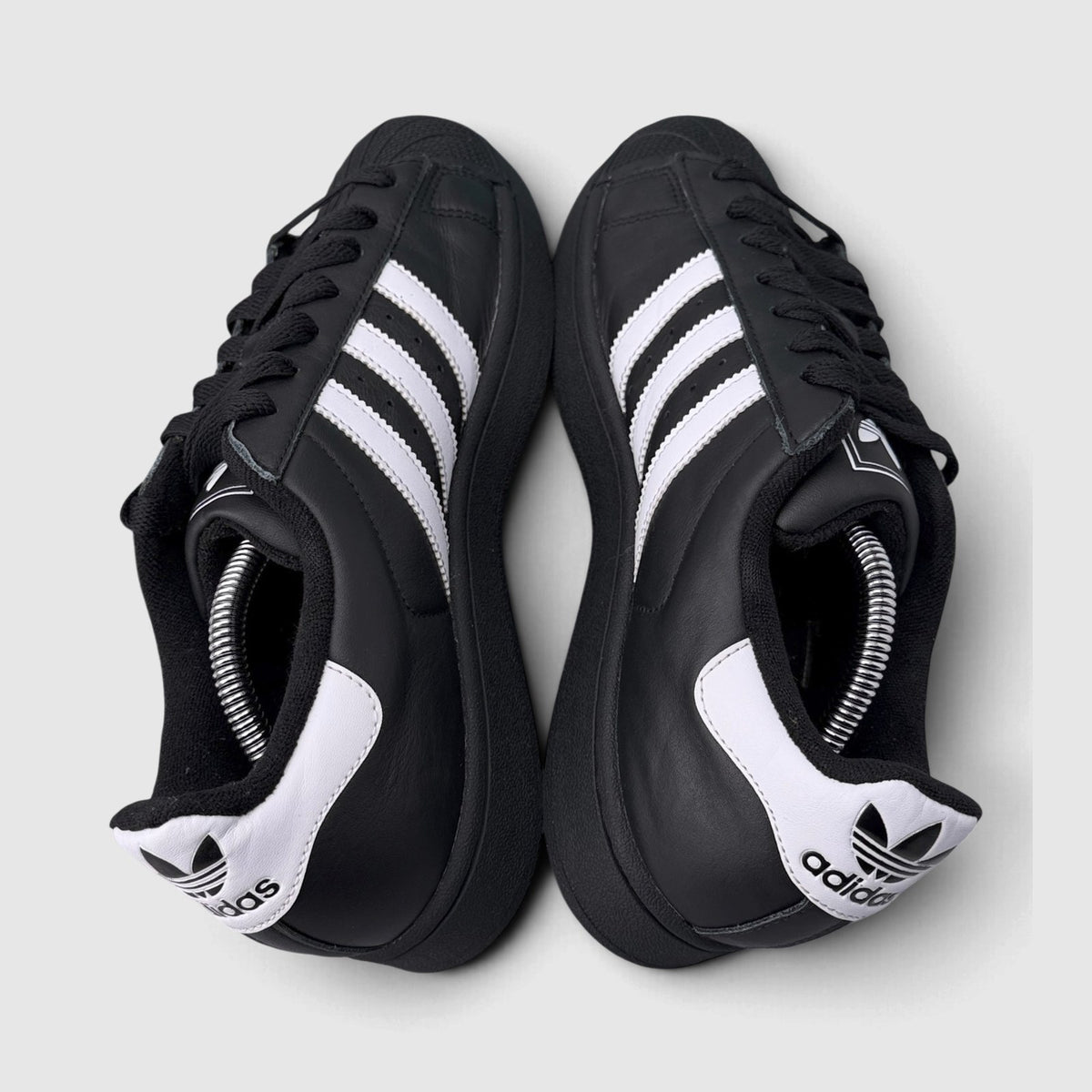 Adidas Superstar II Black White, buty sportowe damskie w bardzo dobrym stanie rozmiar 40 2/3, widok z góry