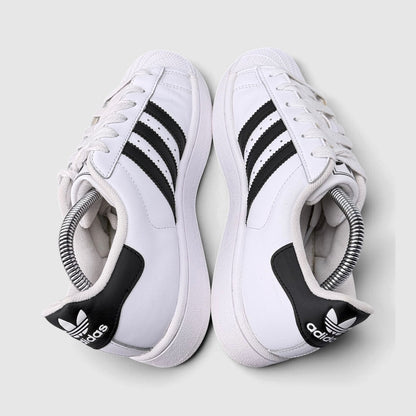 Adidas Superstar II Cloud White Black, buty sportowe damskie w bardzo dobrym stanie rozmiar 37 1/3, widok z góry