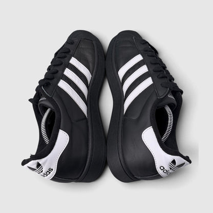 Adidas Superstar II Black White, buty sportowe damskie w bardzo dobrym stanie rozmiar 40 2/3, widok z góry