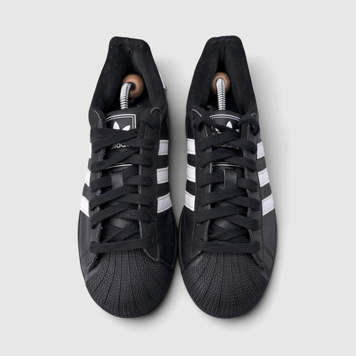 Adidas Superstar II Black White, buty sportowe damskie w bardzo dobrym stanie rozmiar 40 2/3, widok z góry