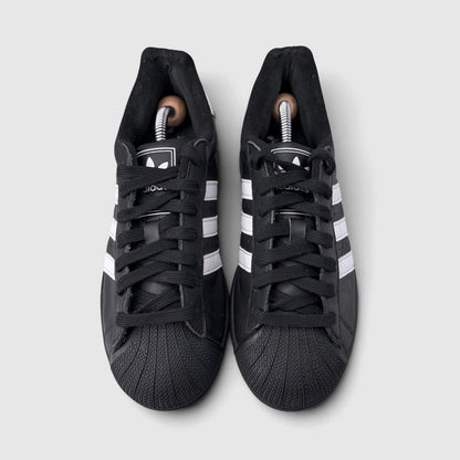 Adidas Superstar II Black White, buty sportowe damskie w bardzo dobrym stanie rozmiar 40 2/3, widok z góry